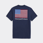 Micro Whale American Flag Short Sleeve Tee